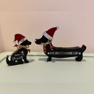 Festive Dog Holiday Decor Set - Set of 2- NWT